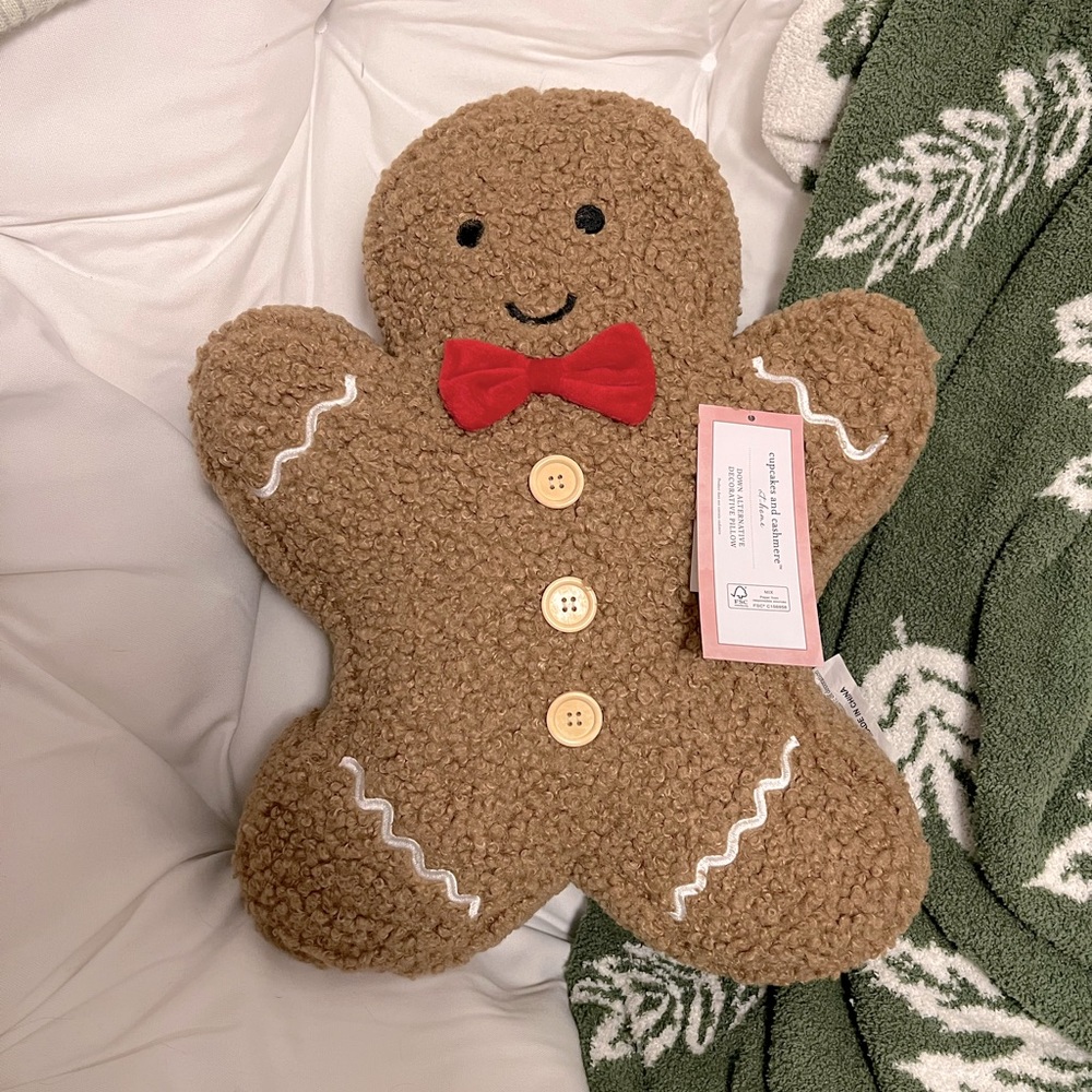 Cupcakes and Cashmere Gingerbread Pillow